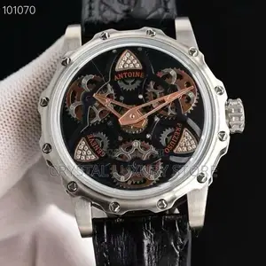 Antoine Preziuso Quality Luxury Men Genuine Leather Wristwatch