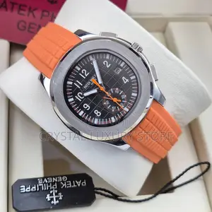 Patek Philippe Quality Luxury Men Rubber Strap Wristwatch