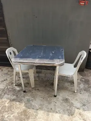 Plastic Table With Iron Legs