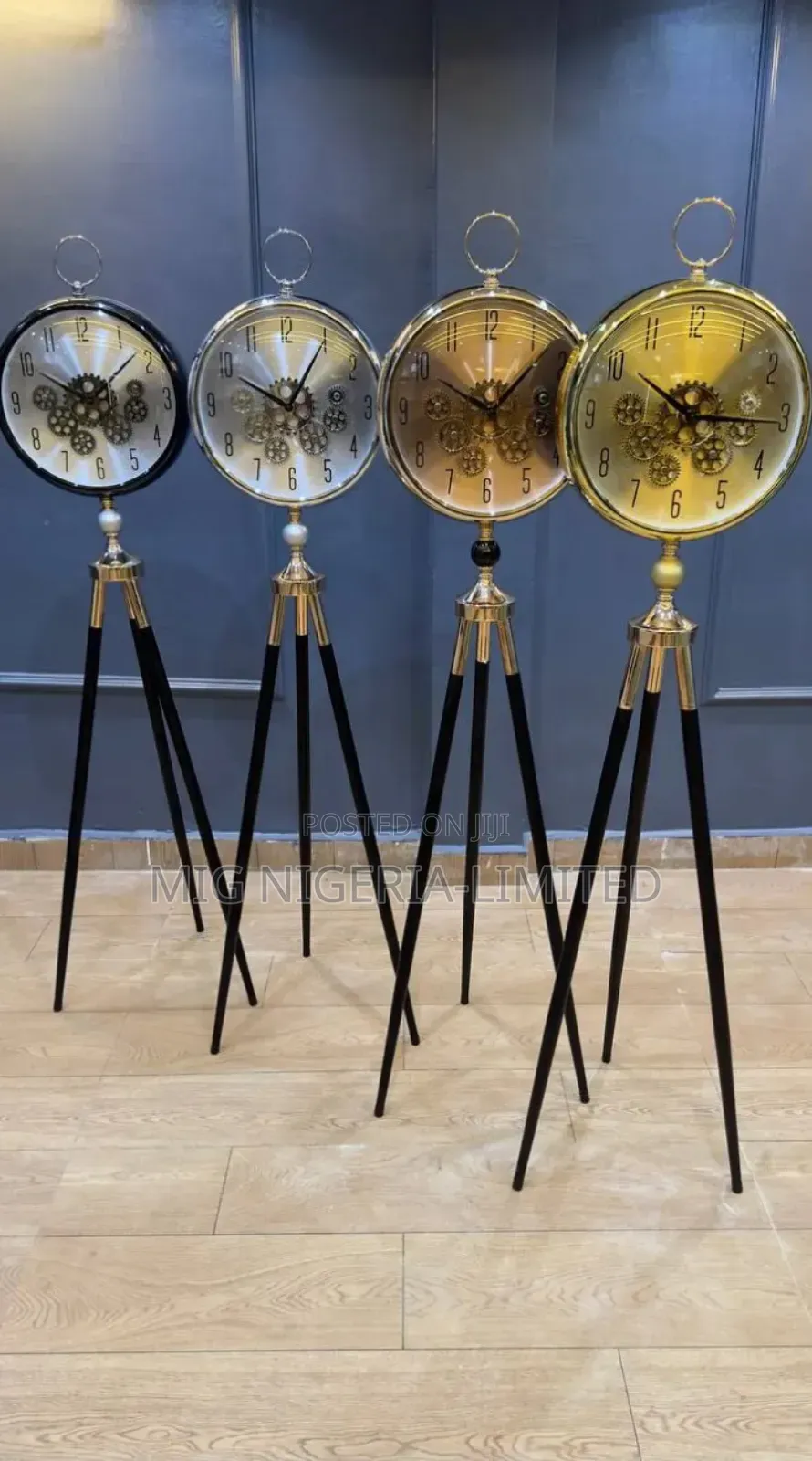 Floor Clock, Mechanical Gear Luxury Clock,