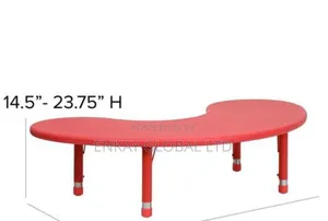 Pre School Metal Leg Half Moon Table