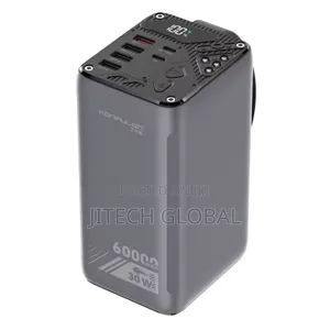 Konfulon High Capacity 60000mah Power Bank Pd 30w Fast Charging LCD