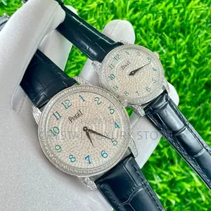 Piaget Quality Luxury Couples Set Genuine Leather Wristwatch