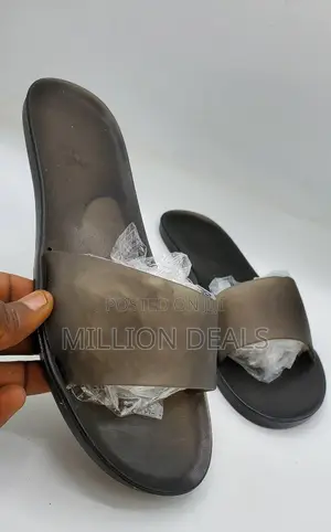Black Stylish Transparent Women's Slippers 40