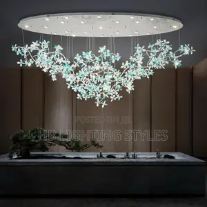 Creative Crystal Chandelier for Living Dining Room Oval Design Lamp