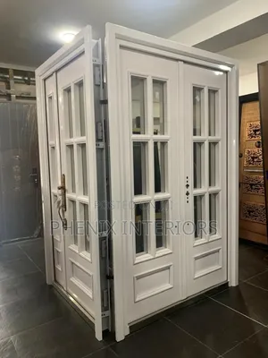 3ft × 7ft Modern Ante Room Steel Door With Glass
