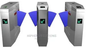 High Security Low Noise Flap Barrier Gate Metro Entrance Turnstile