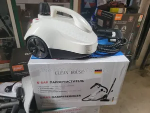 Clean House 5-Bar Dampfreiniger," Which Is a 5-Bar Steam Cleaner.