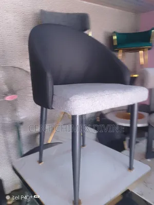 Leather Back Fabric Seat Chair Standard Quality