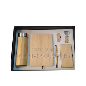Bamboo Notebook Gift Set Pen Card Holder Promotional Gift