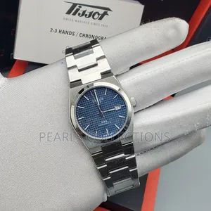 Blue Face Automatic Tissot Silver Chain Watch