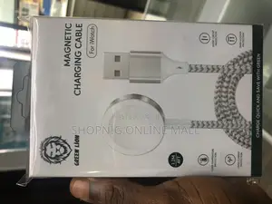 Green Magnetic Braided Iwatch Charger Type C Plug