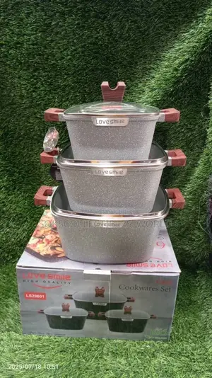 6pcs Love Smile Granite Pot Set