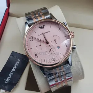 Chain Strap Emporio Armani Watch - Chronograph Function