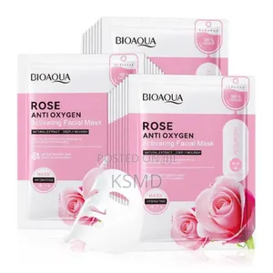 10 Pieces - Rose Anti Oxygen Activating Sheet Face Facial Mask