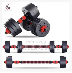 Strong 30kg Dumbbell Set With Barbell Extension