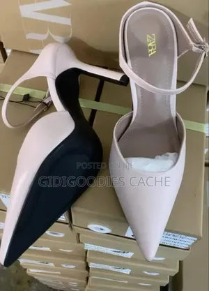 Zara Nude Slingback Heels