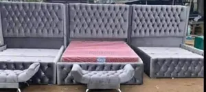 Available Grey 6by6 Bed Frame