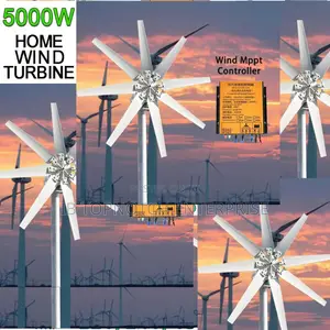 Horizontal Design Maximum Efficiency 5000w 48v Wind Turbine Power