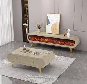 Modern Luxury Tv Stand With Fireplace Centre Table