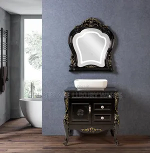 Luxury Royal Single Cabinet Basin Black and Gold