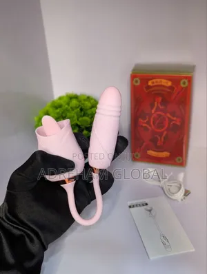 2in1 Pulsating Rose Licker -Available in Pink and Red Colour