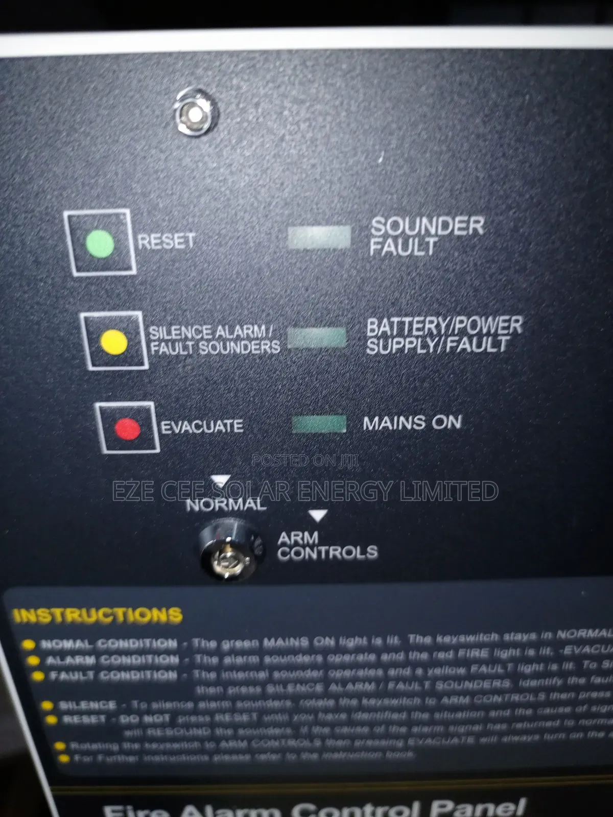 8 Zone Fire Alarm Panel