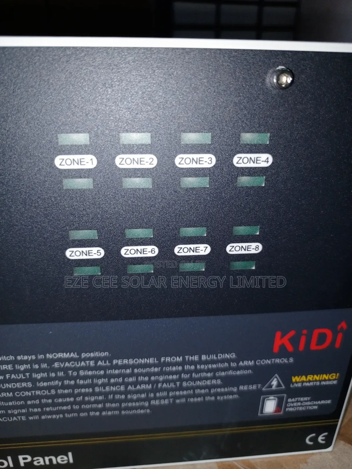 8 Zone Fire Alarm Panel