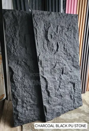 Charcoal Black Pu Stone Panels