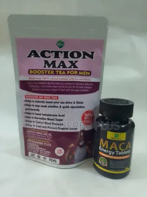 Wins Town Maca Energy Tablets+ Action Max Boosting Tea for Men