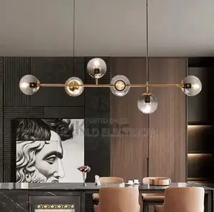 Kobuc Nordic Art Strip Glass Pendant Light Modern Model Room Kitchen