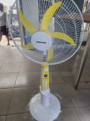 Mewe Rechargeable Standing Fan 18 Inches Blade With Free Solar Panel