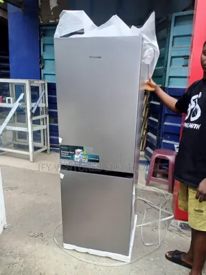 225 Liters Hisense Double Door Bottom Freezer Refrigerator, Gray Color