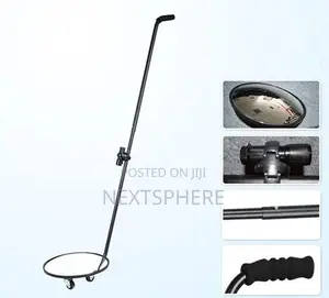 12 Inch Inspection Mirror With Wheels and Led Entry Security Scanner.