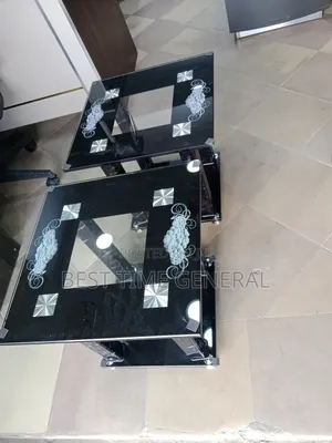 Luxury 2 Side Stools Glass Top