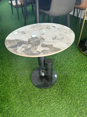 Black Stand Marble Top Side Stools
