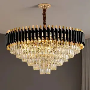 Chandelier Led Light by 800mm Gold and Black