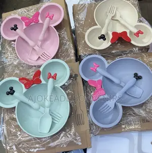 Children Plate With Spoon And Fork