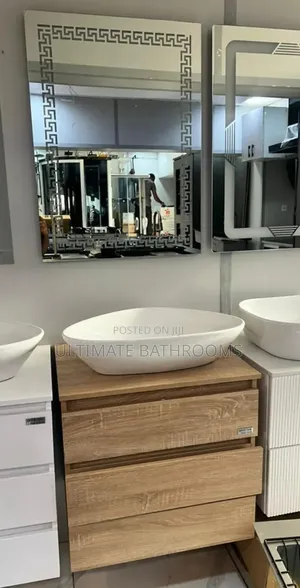 Brownish 60cm Wall Mounted Washing Hand Cabinet Basin