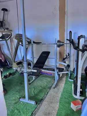 Weight Bench With Lat-Pull Down and 50kg Barbell