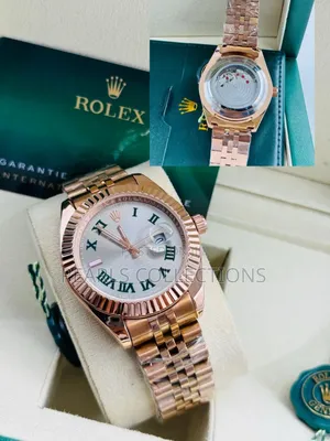 Rose Gold Automatic Rolex Chain Watch