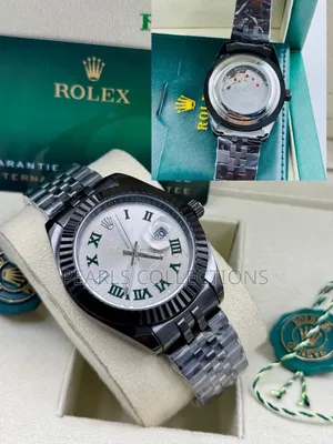 Black Chain Automatic Rolex White Face Watch