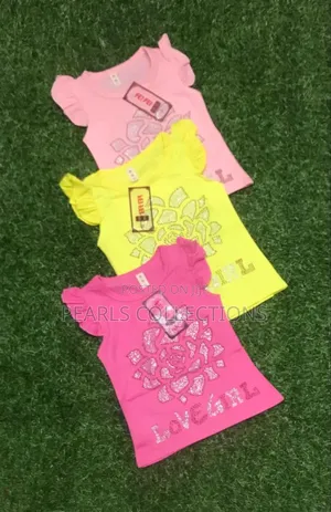 Girls Pink and Yellow Top (3years to 7years)