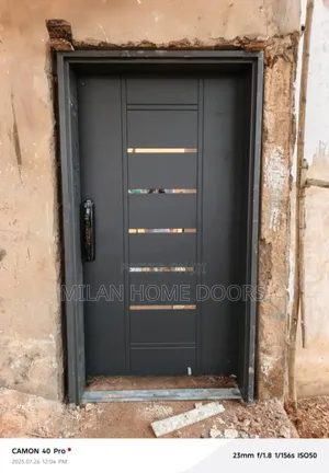 1060 4ft Single Leaf Isreali Security Door With Biometric Handle