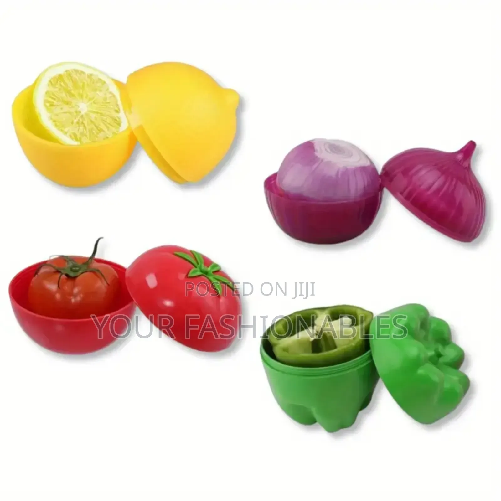4pcs Vegetable Shaped Food Storage Containers