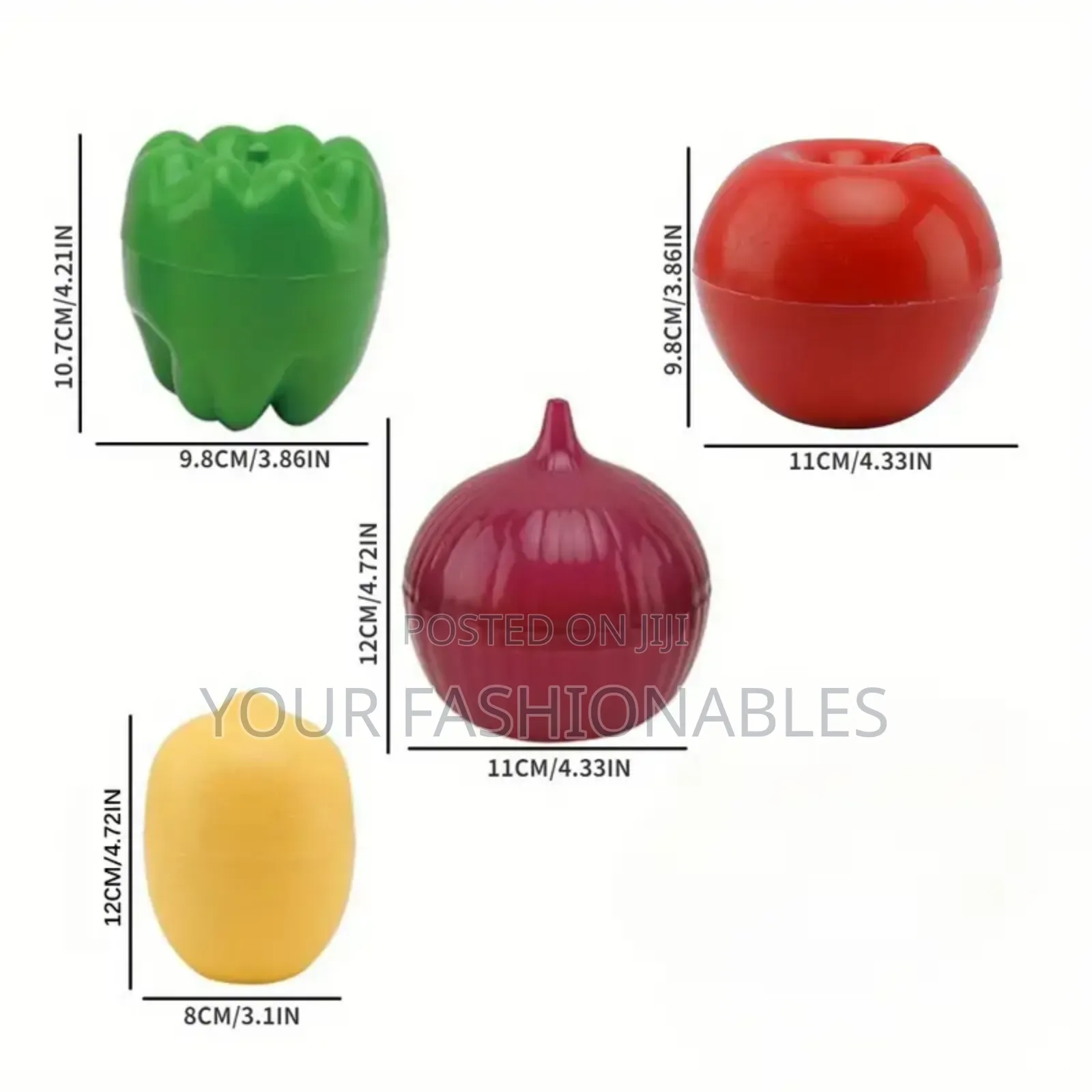 4pcs Vegetable Shaped Food Storage Containers