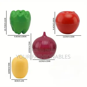 4pcs Vegetable Shaped Food Storage Containers