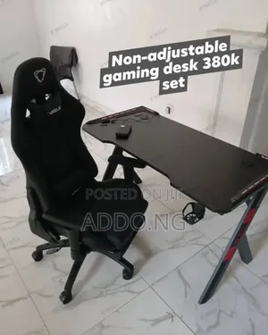 Gaming Desk With Led Lights 1.2 Meter and Furgle Gaming Chair