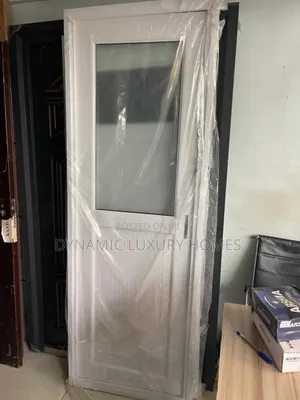 Quality PVC Toilet Door With Glass