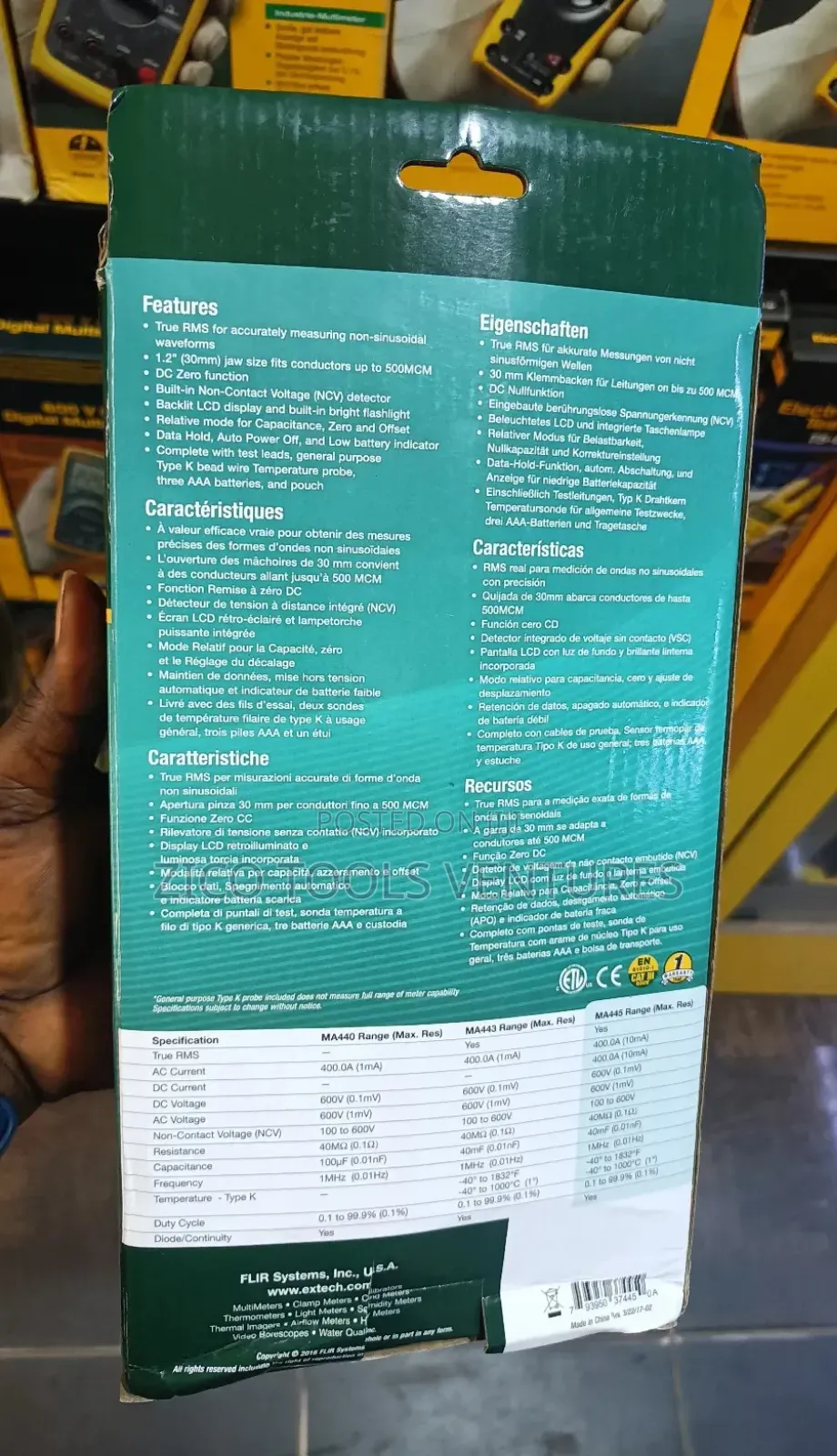 Extech Digital Clamp Meter Ac/Dc